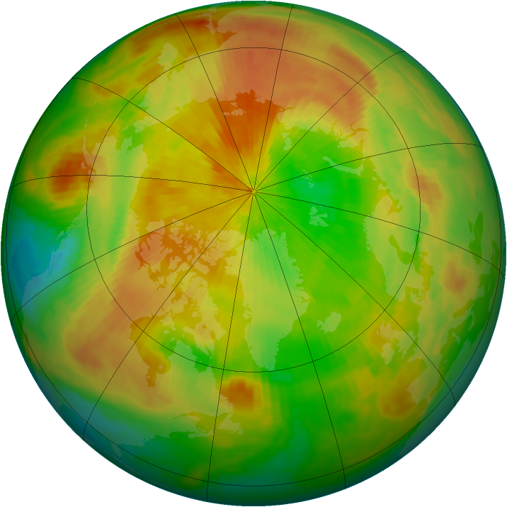 Arctic ozone map for 02 April 2000